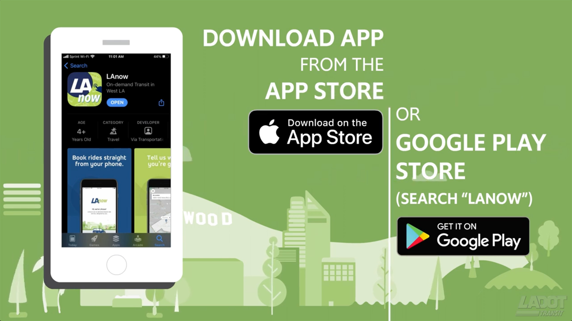 LADOT Transit – LAnow Mobile App Launch Motion Graphics